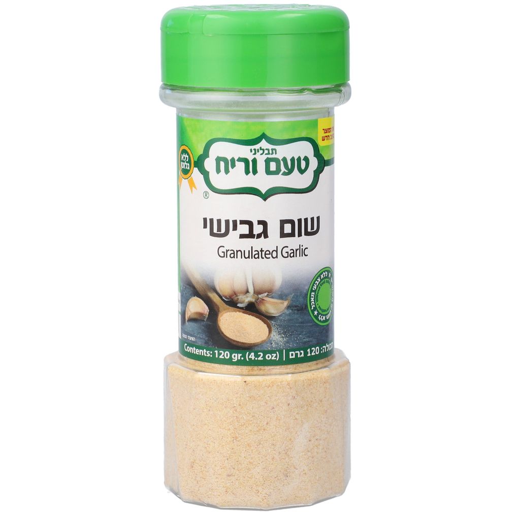שום גבישי מיכל גדול — תבליני טעם וריח